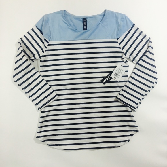 DESIGN LAB NAUTICAL LONG SLEEVE SOFT TOP SHIRT S - Picture 1 of 4